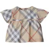 Burberry Baby Girl's, Little Girl's & Girl's Girl's Zoey Check Blouse In Pale Stone