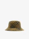 Burberry Checkered Cotton Bucket Hat In Camp