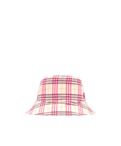 Burberry Check Cotton Bucket Hat In Neutral
