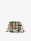 BURBERRY Check Cotton Bucket Hat