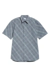 Burberry Check Cotton Button-up Shirt In Pewter Ip Check