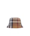 Burberry Check Cotton-canvas Bucket Hat In Nude