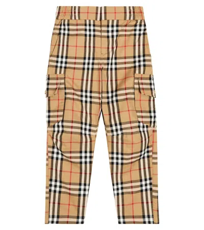 Burberry Kids' Cargohose  Check Aus Baumwolle