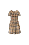 Burberry Check Cotton Dress In Animal Print