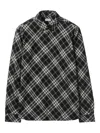 Burberry Relaxed Fit Check Cotton Flannel Shirt In Gray