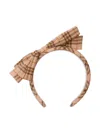 Burberry Check Cotton Headband In Neutrals