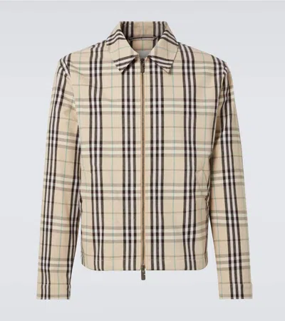 BURBERRY CHECK COTTON JACKET