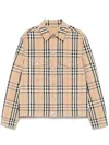 Burberry Checked Jacket In Neutral