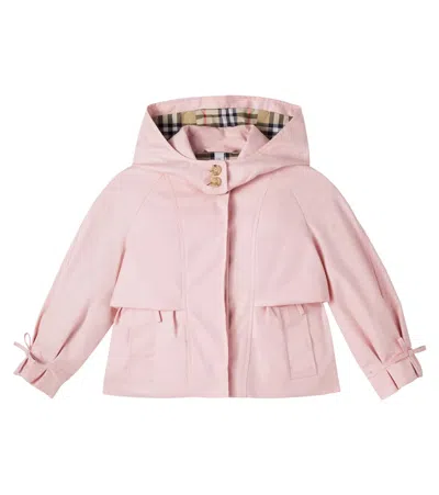 Burberry Kids'  Check Cotton Jacket In Pink