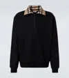 Burberry Mens Black Logo-embroidered Funnel-neck Cotton Sweatshirt In Black