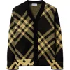 Burberry Kb5 Baile Chk Cardi In Yellow