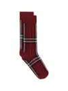 Burberry Check Cotton Nylon Blend Socks In Multi