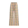Burberry Women Check Cotton Pants In Multi