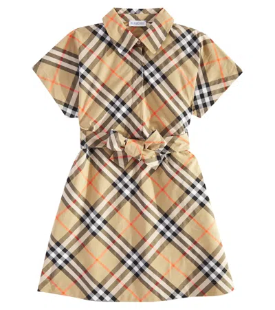 BURBERRY BURBERRY CHECK COTTON POPLIN DRESS