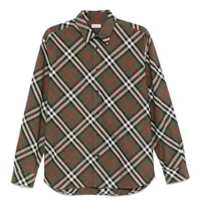 Burberry Check Cotton Poplin Shirt In Multi
