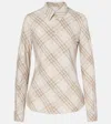 Burberry Check Cotton Poplin Shirt In Neutral