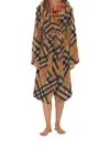 Burberry Check Cotton Robe In Nude