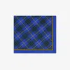 Burberry Cotton Check Scarf In Bright Navy