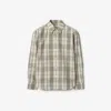 Burberry Check Cotton Button-down Shirt In Cotton