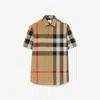 Burberry Men's Check Cotton Shirt In Archive Beige
