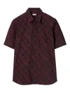 Burberry Check Cotton Shirt In Black