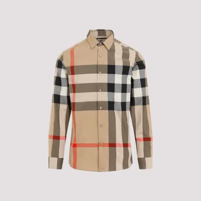 Burberry Summerton Long-sleeved Check Shirt In Brown