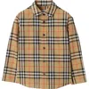 Burberry Childrens Check Cotton Shirt In Brown