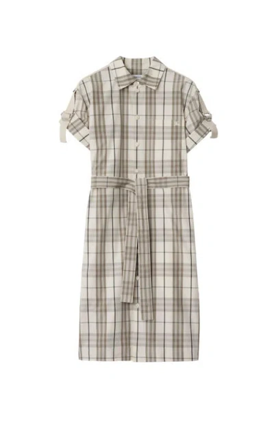 BURBERRY BURBERRY CHECK COTTON SHIRT DRESS