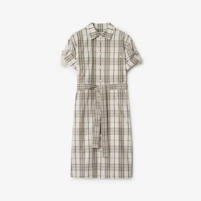 BURBERRY BURBERRY CHECK COTTON SHIRT DRESS