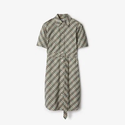 BURBERRY BURBERRY CHECK COTTON SHIRT DRESS
