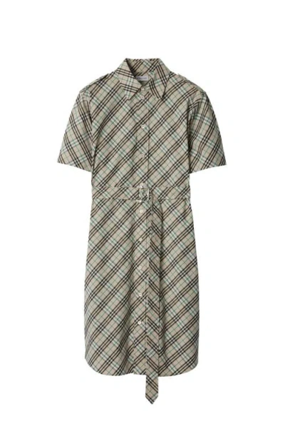 BURBERRY BURBERRY CHECK COTTON SHIRT DRESS