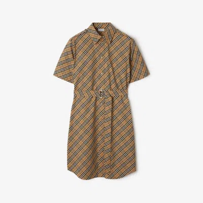 BURBERRY BURBERRY CHECK COTTON SHIRT DRESS
