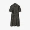 Burberry Check-pattern Cotton Shirt Dress In Snug