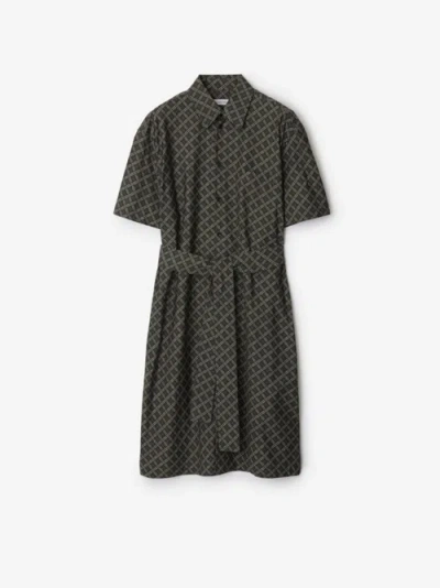 Burberry Check-pattern Cotton Shirt Dress In Snug