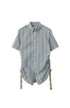 Burberry Check Cotton Shirt In Drizzle
