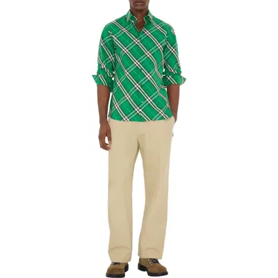 BURBERRY BURBERRY RELAXED FIT CHECK COTTON SHIRT