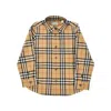 Burberry Check Cotton Shirt Kids In Multi