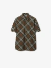 Burberry Check Cotton Shirt In Multi