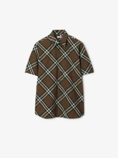 Burberry Check Cotton Shirt In Multi