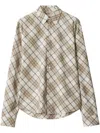 Burberry Check Cotton Overshirt In Neutrals