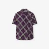 Burberry Check Cotton Shirt In Pansy Ip Check