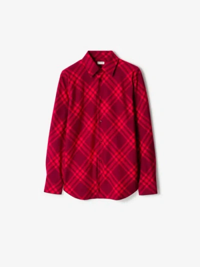 Burberry Check Cotton Shirt In Ripple