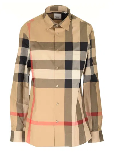 Burberry Organic Cotton Shirt In Multi