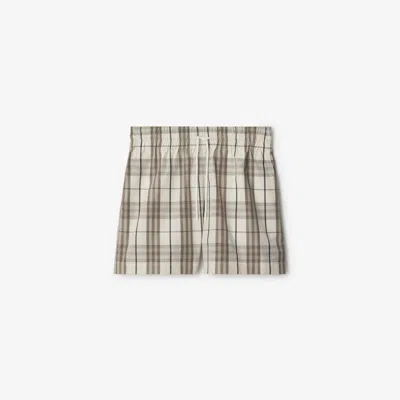 BURBERRY BURBERRY CHECK COTTON SHORTS