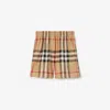 Burberry Vintage Check-pattern Cotton Shorts In Brown