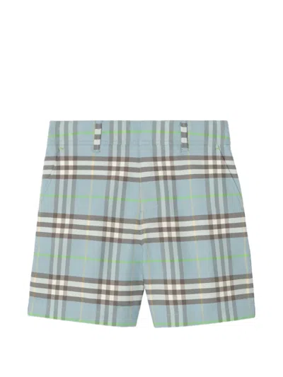 Burberry Babies' Check Cotton Shorts In Multi