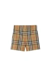 Burberry Check Cotton Shorts In Brown