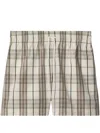 Burberry Check Deck Shorts In Neutrals
