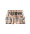 Burberry Check Cotton Shorts In Brown