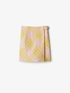 Burberry Checked A-line Mini Skirt In Sherbet